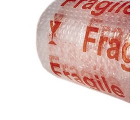 Plástico de burbuja frágil